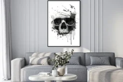 Plakat: Ilustracja akwarela czaszki