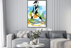 Plakat: Ilustracja do siatkówki gracza gry