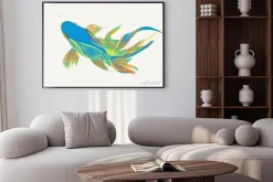 Plakat: Ilustracja kolorowej ryby