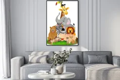 Plakat: Ilustracja komputerowa leśnych zwierzątek