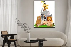 Plakat: Ilustracja komputerowa leśnych zwierzątek