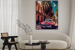 Plakat: Ilustracja samochodu na kubie