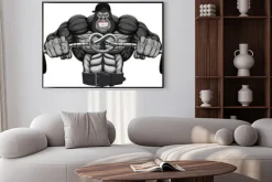 Plakat: Ilustracja silnego garilly