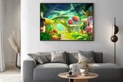 Plakat: Ilustracja: szczęśliwa forest and home piękny mały zwierząt ".