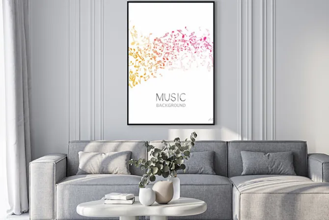 Plakat: Ilustracja wektora streszczenie tle muzyki