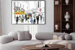 Plakat: Ilustracji wektorowych z rynku ulicy w nowym jorku.