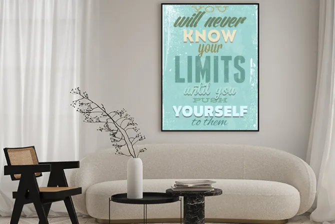 Plakat: Inspirujący cytat w stylu retro