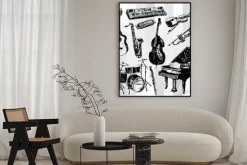 Plakat: Instrumenty muzyczne hand drawn