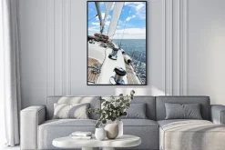 Plakat: Jacht jest sklejaniu w adriatyku