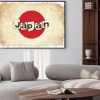 Plakat: Japan grunge flag ilustracji azjatyckiego kraju z tekstem