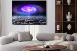 Plakat: Jasna przestrzeń kosmiczna na niebie