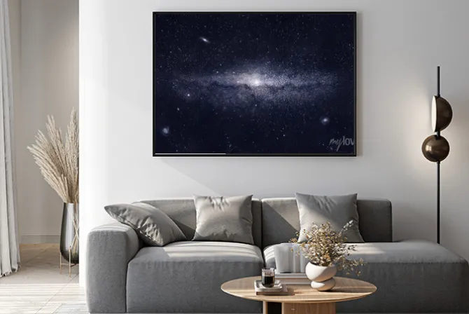 Plakat: Jasne galaktyki