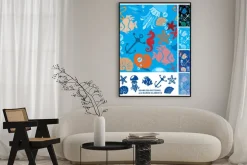 Plakat: Jednolite tło z życia morskiego