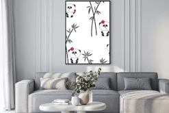 Plakat: Jednolite wzór, ilustracji wektorowych, śmieszne panda