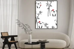 Plakat: Jednolite wzór, ilustracji wektorowych, śmieszne panda