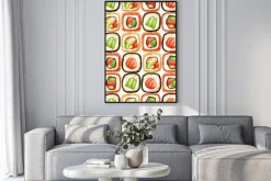 Plakat: Jednolite wzór z sushi