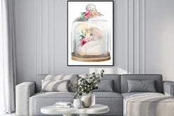 Plakat: Jednorożec pod szklanym kloszem