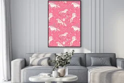 Plakat: Jednorożec wektor akwarela wzór