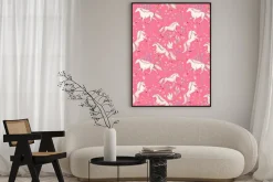 Plakat: Jednorożec wektor akwarela wzór