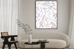 Plakat: Jednorożec wektor akwarela wzór