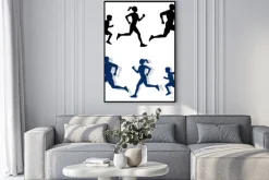 Plakat: Jogging rodzina sylwetki