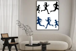 Plakat: Jogging rodzina sylwetki