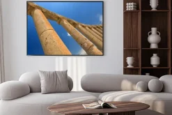 Plakat: Jordania. jerash (roman starożytne miasto geraza). fragment kolumnady