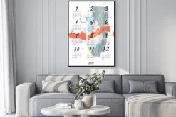 Plakat: Kalendarz 2024 abstrakcja