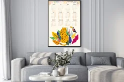 Plakat: Kalendarz 2024 barwna dżungla