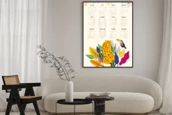 Plakat: Kalendarz 2024 barwna dżungla