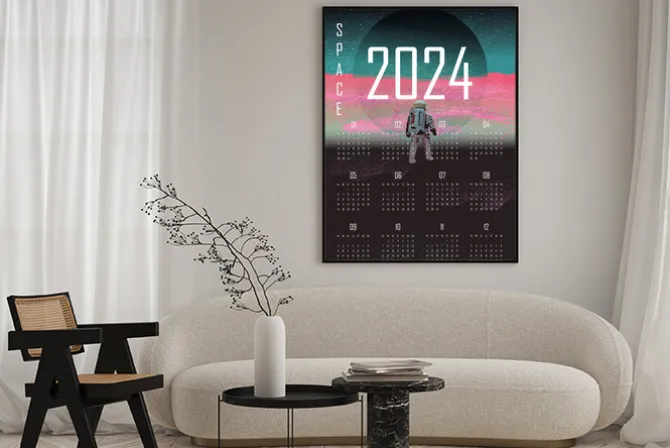 Plakat: Kalendarz 2024 kosmos