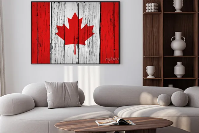 Plakat: Kanada flaga grunge