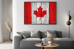 Plakat: Kanada flaga grunge