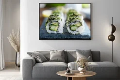 Plakat: Kapusta, awokado i ogórkiem sushi