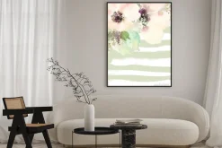 Plakat: Kartkę z życzeniami z kwiatami. pastelowych kolorach. wykonany