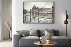 Plakat: Katedra w berlinie w deszczowy dzień