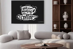 Plakat: Kawa cytat ilustracji