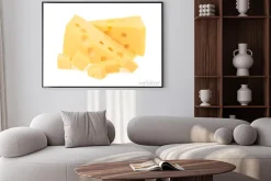 Plakat: Kawałek sera wyizolowanych