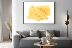 Plakat: Kawałek sera wyizolowanych