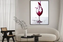 Plakat: Kieliszek czerwonego wina