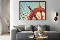 Plakat: Kierownica starego żaglowca