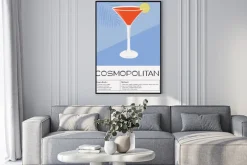 Plakat: Klasyczny cosmopolitan z dekoracją limonki