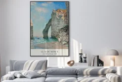 Plakat: Klify w étretat sztuka claudea moneta