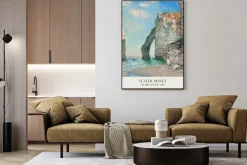 Plakat: Klify w étretat sztuka claudea moneta