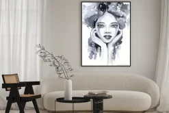 Plakat: Kobiety portret akwarelowy