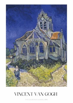 Plakat: Kościół w auvers malunek vincenta van gogha