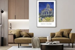 Plakat: Kościół w auvers malunek vincenta van gogha