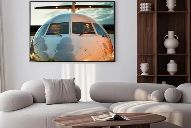 Plakat: Kokpit samolotu