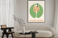 Plakat: Koktajl aperol ilustracja