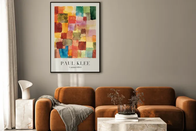 Plakat: Kolorowa abstrakcja reprodukcja paul klee